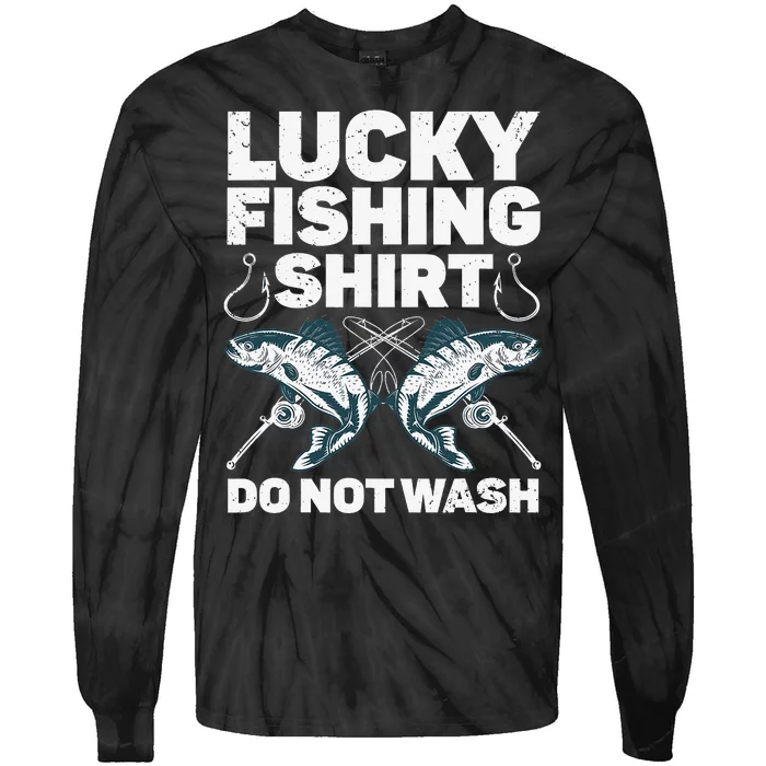 Cute Fishing Design For Fisherman Fishing Lovers Tie-Dye Long Sleeve Shirt