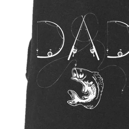 Cute Fisherman Dad Fishing Enthusiast Fish Lover Daddy Father Doggie 3-End Fleece Hoodie