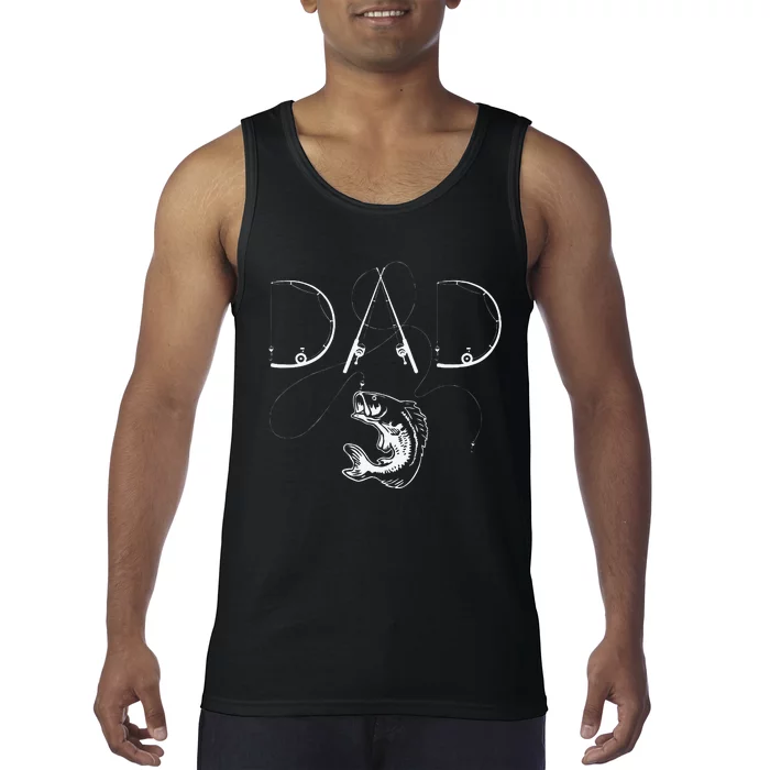 Cute Fisherman Dad Fishing Enthusiast Fish Lover Daddy Father Tank Top