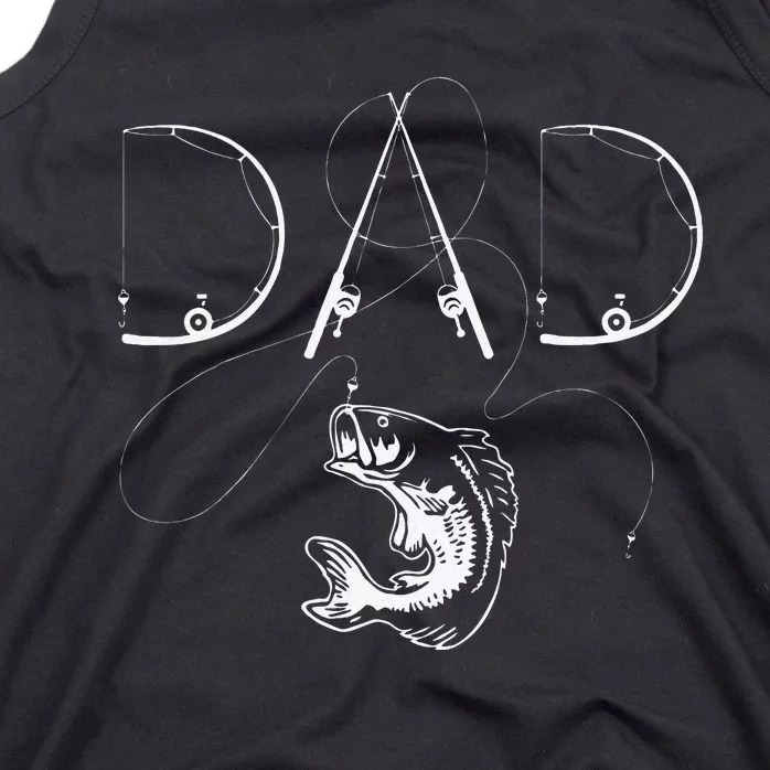 Cute Fisherman Dad Fishing Enthusiast Fish Lover Daddy Father Tank Top