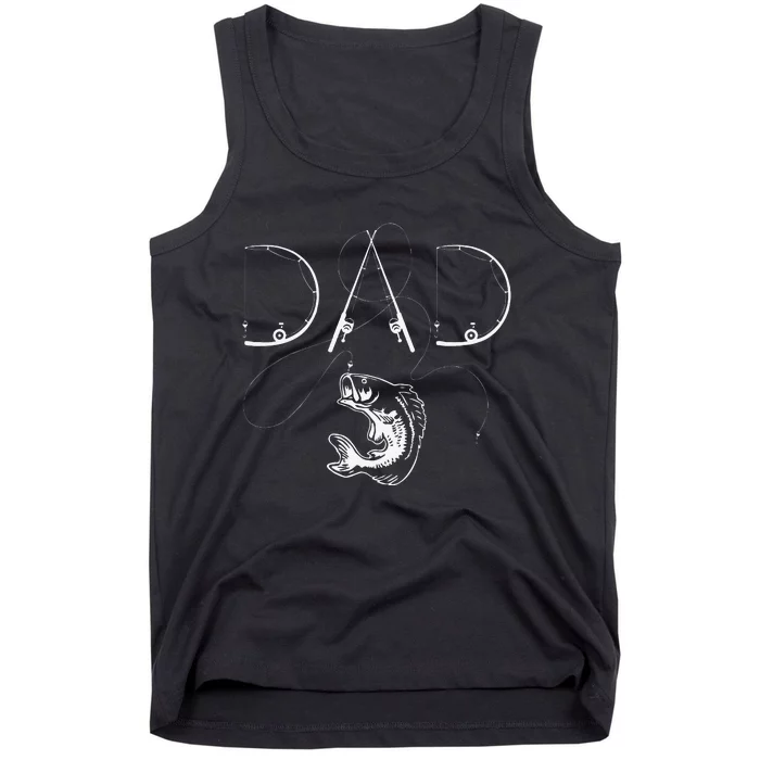 Cute Fisherman Dad Fishing Enthusiast Fish Lover Daddy Father Tank Top