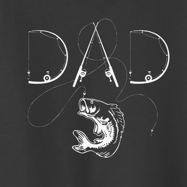 Cute Fisherman Dad Fishing Enthusiast Fish Lover Daddy Father Toddler T-Shirt