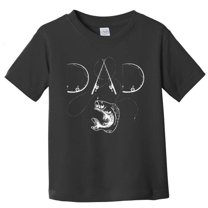 Cute Fisherman Dad Fishing Enthusiast Fish Lover Daddy Father Toddler T-Shirt