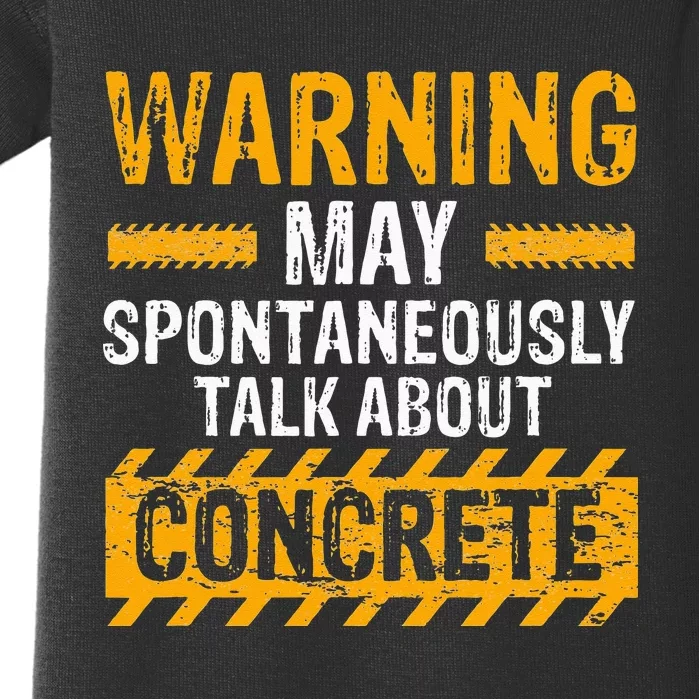 Concrete Finisher Design for Construction Cement Worker Baby Bodysuit