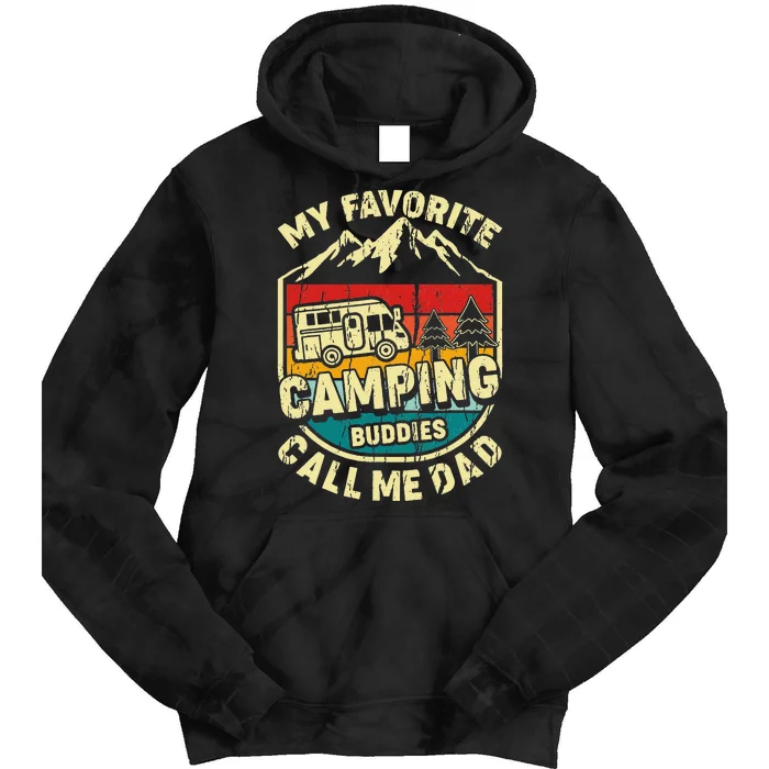 Camping for Dad Vintage Camping holiday Tie Dye Hoodie