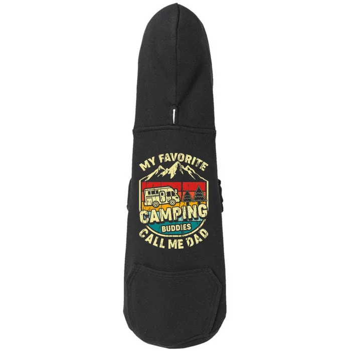 Camping for Dad Funny Vintage Camping Doggie 3-End Fleece Hoodie