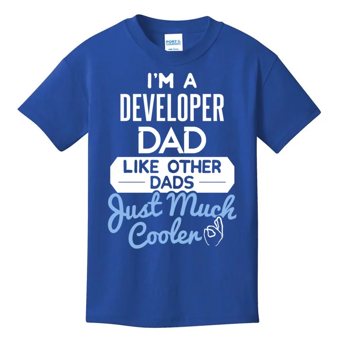 Cool Fathers Day Design Developer Dad Cute Gift Kids T-Shirt