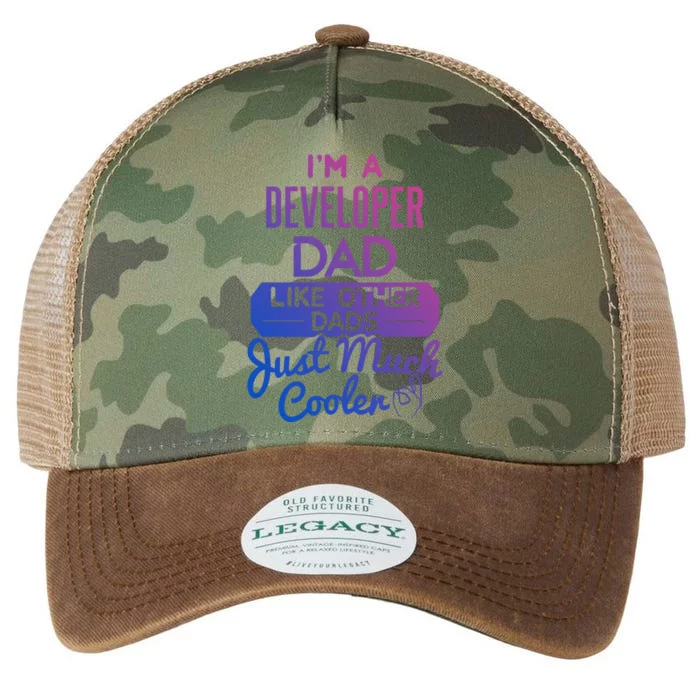 Cool Fathers Day Design Developer Dad Gift Legacy Tie Dye Trucker Hat