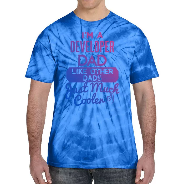 Cool Fathers Day Design Developer Dad Gift Tie-Dye T-Shirt