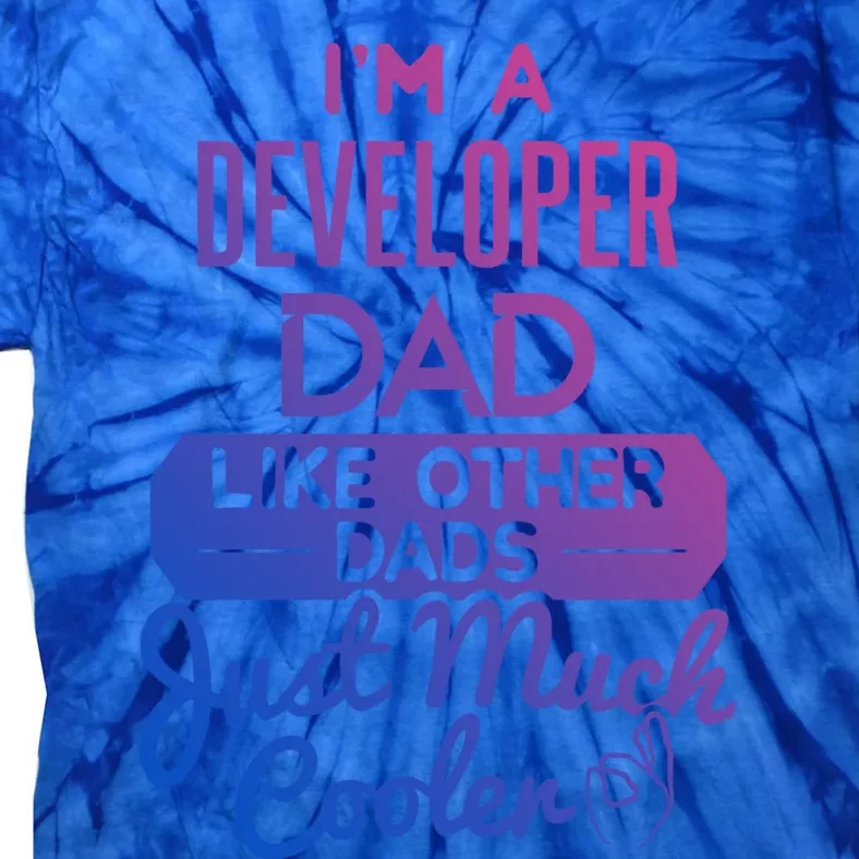 Cool Fathers Day Design Developer Dad Gift Tie-Dye T-Shirt