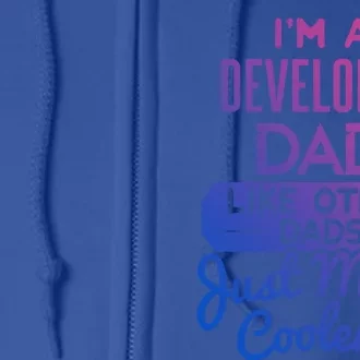 Cool Fathers Day Design Developer Dad Gift Full Zip Hoodie