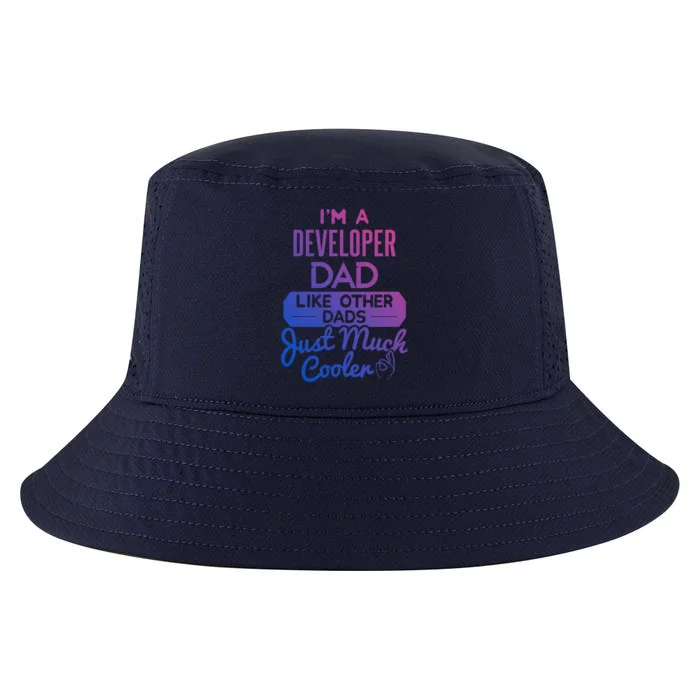 Cool Fathers Day Design Developer Dad Gift Cool Comfort Performance Bucket Hat