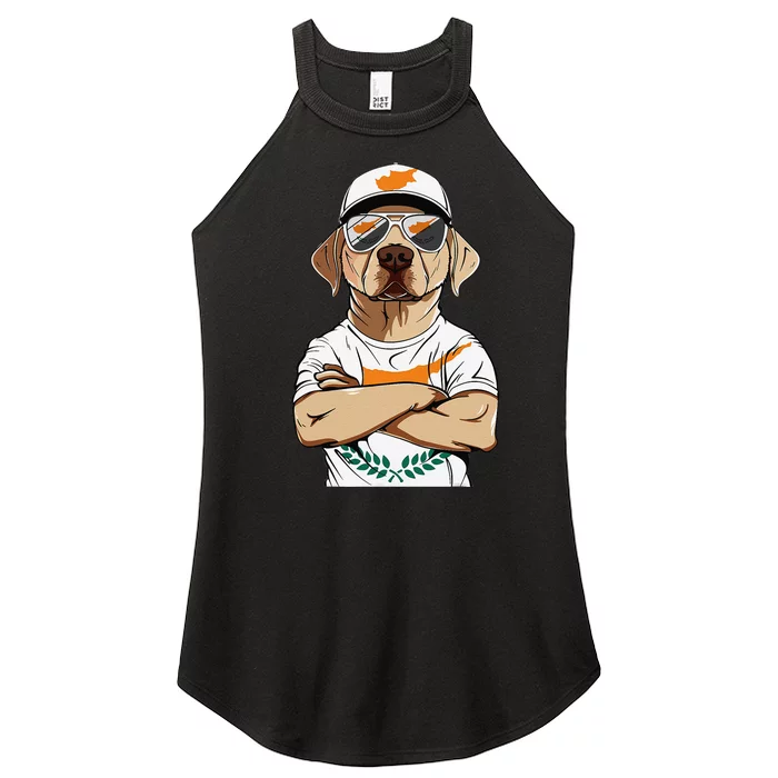 Cypriot Flag Dog Mom Souvenirs Products Dogs Cyprus Women’s Perfect Tri Rocker Tank