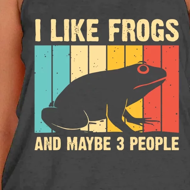 Cute Frog Design For Toad Lover Amphibian Animals Women's Knotted Racerback Tank