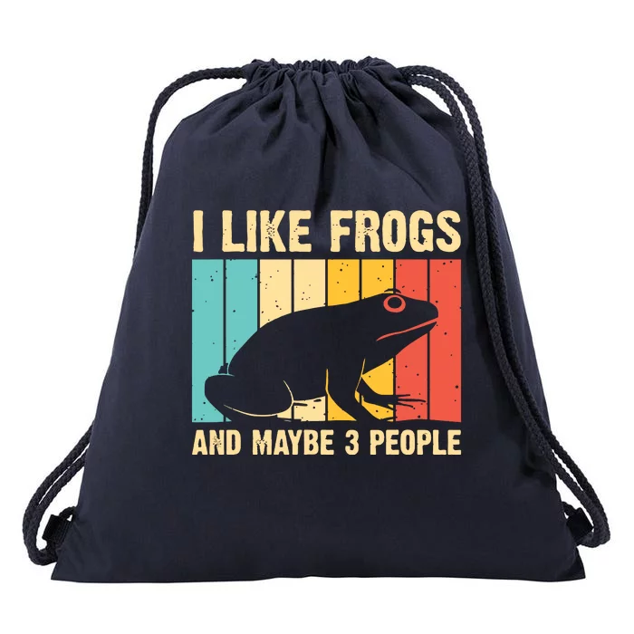 Cute Frog Design For Toad Lover Amphibian Animals Drawstring Bag