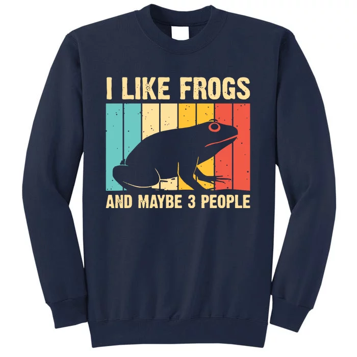 Cute Frog Design For Toad Lover Amphibian Animals Tall Sweatshirt