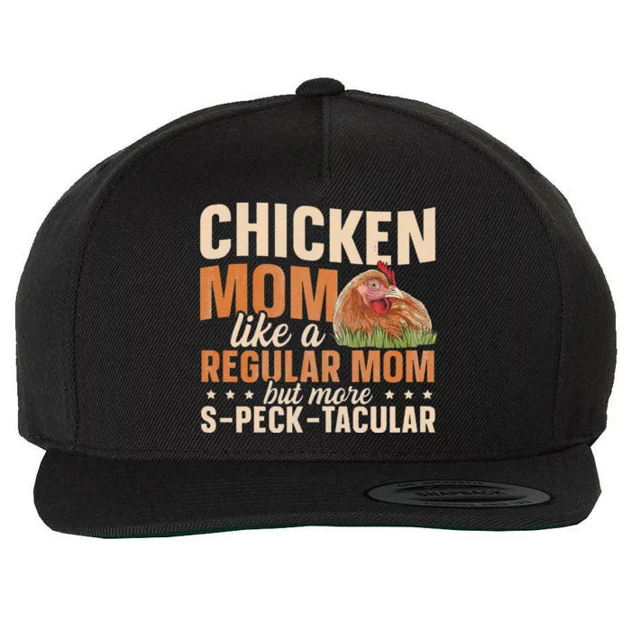 Chicken Farming Design for a Chicken Mom Wool Snapback Cap