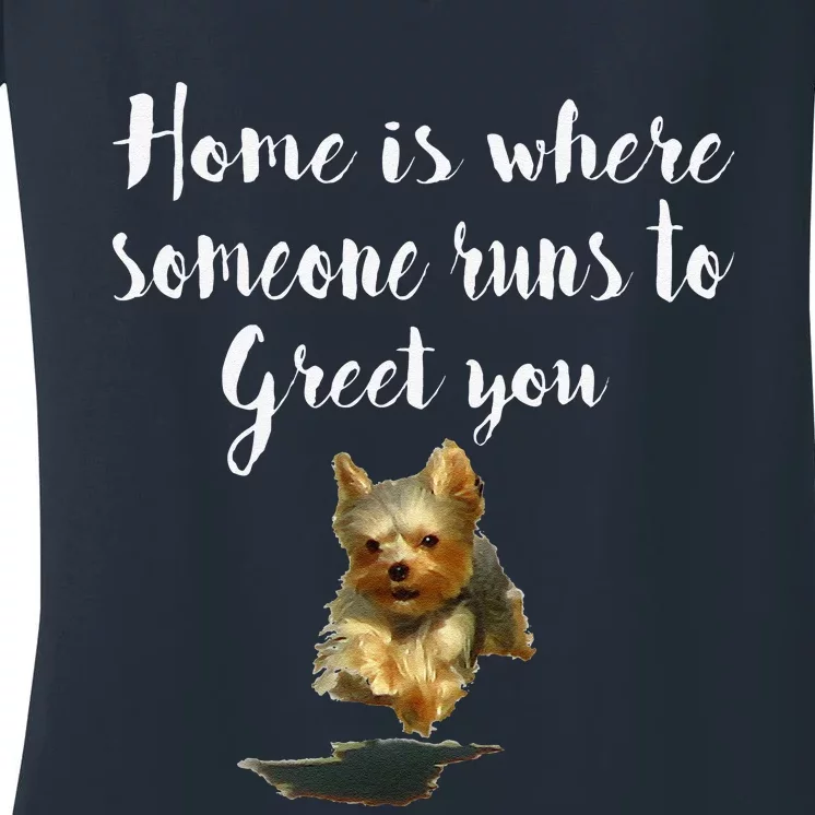 Cute Funny Dog Quote Yorkie For Women Women's V-Neck T-Shirt