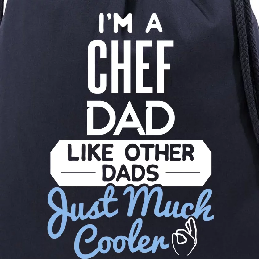 Cool Fathers Day Design Chef Dad Great Gift Drawstring Bag