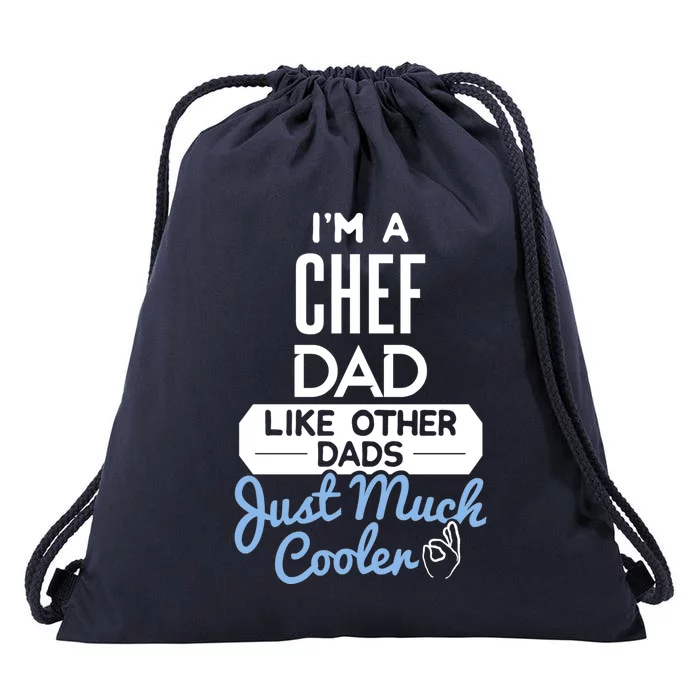 Cool Fathers Day Design Chef Dad Great Gift Drawstring Bag