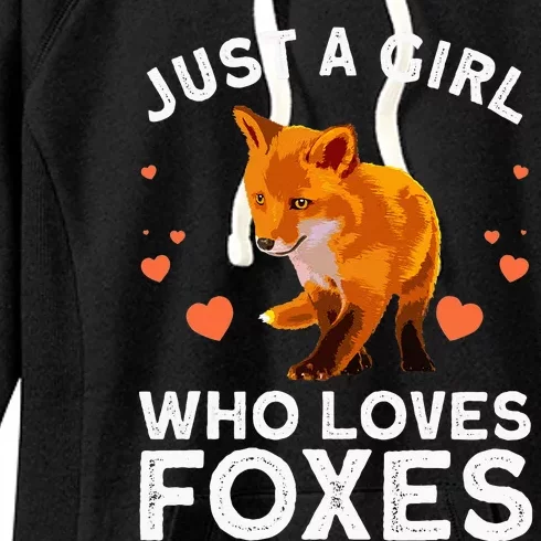 Cute Fox Design For Women Vulpes Animal Fox Lovers Women's Fleece Hoodie