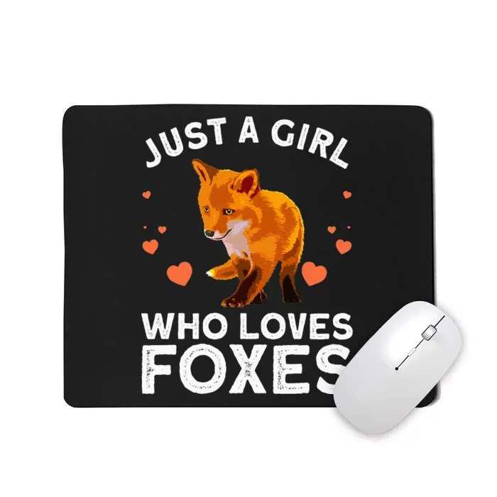 Cute Fox Design For Women Vulpes Animal Fox Lovers Mousepad