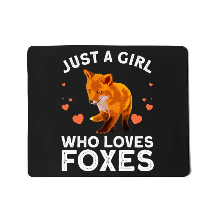 Cute Fox Design For Women Vulpes Animal Fox Lovers Mousepad