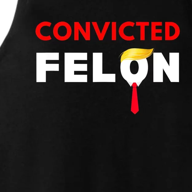 Convicted Felon Donald Trump Guilty Lock Him Up Trump Prison Ladies Tri-Blend Wicking Tank