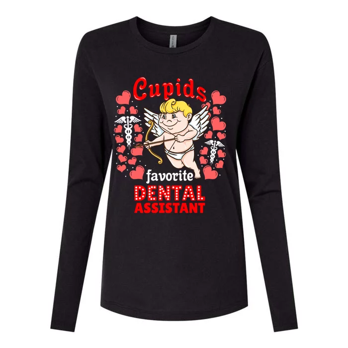 Cupids Favorite Dental Assistant Valentines Day Gift Womens Cotton Relaxed Long Sleeve T-Shirt