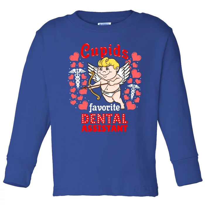 Cupids Favorite Dental Assistant Valentines Day Gift Toddler Long Sleeve Shirt