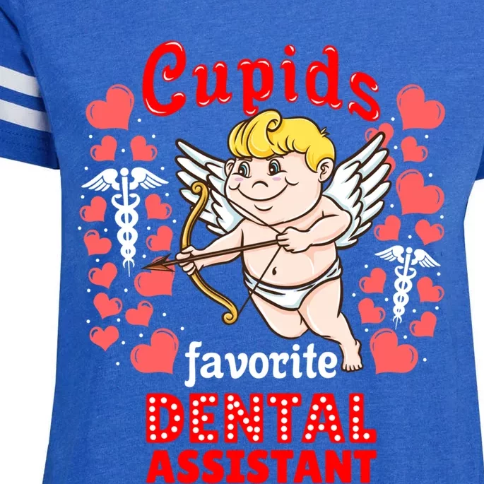 Cupids Favorite Dental Assistant Valentines Day Gift Enza Ladies Jersey Football T-Shirt