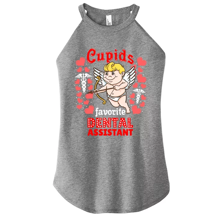 Cupids Favorite Dental Assistant Valentines Day Gift Women’s Perfect Tri Rocker Tank