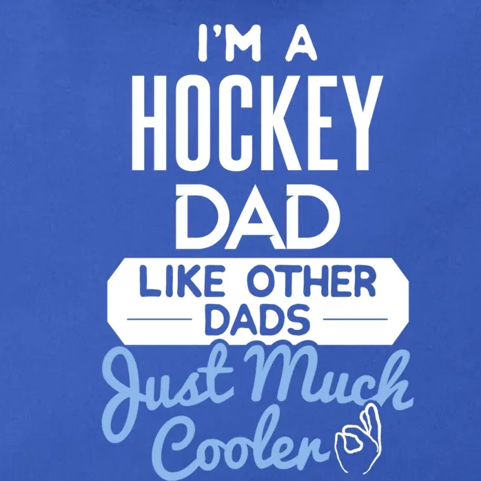 Cool Fathers Day Design Hockey Dad Meaningful Gift Zip Tote Bag