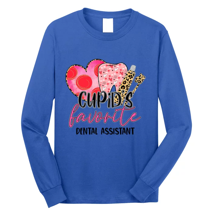 Cupid's Favorite Dental Assistant Dentist Valentines Day Gift Long Sleeve Shirt