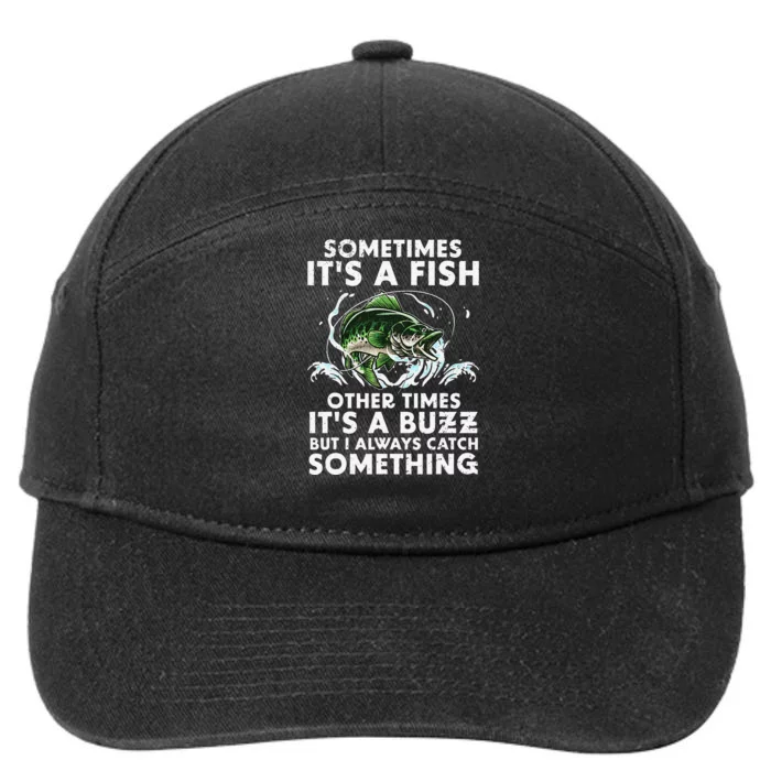 Cool Fishing Design For  Fishing Rod Fish Fisherman 7-Panel Snapback Hat