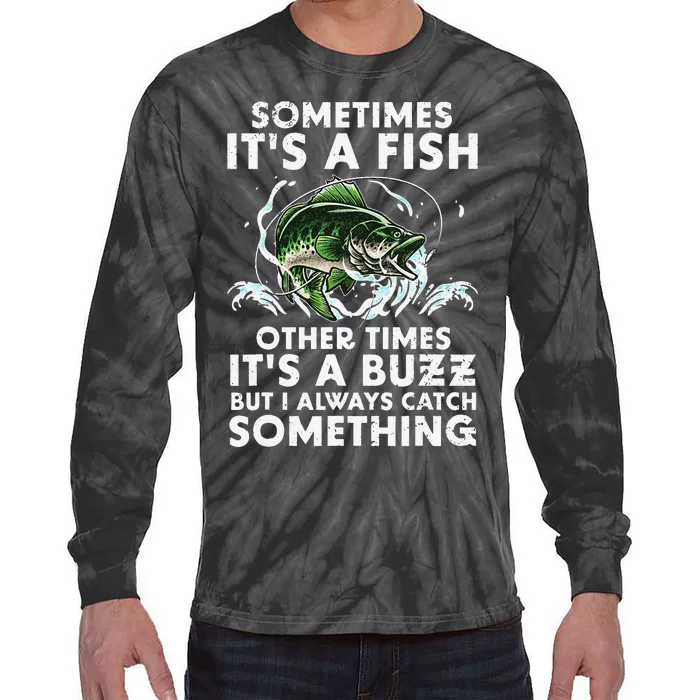 Cool Fishing Design For  Fishing Rod Fish Fisherman Tie-Dye Long Sleeve Shirt