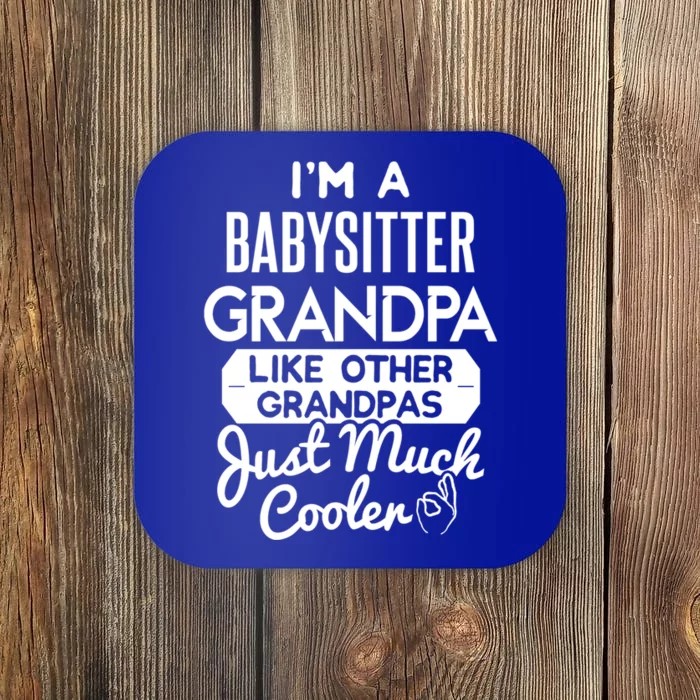 Cool Fathers Day Design Sitter Grandpa Gift Coaster