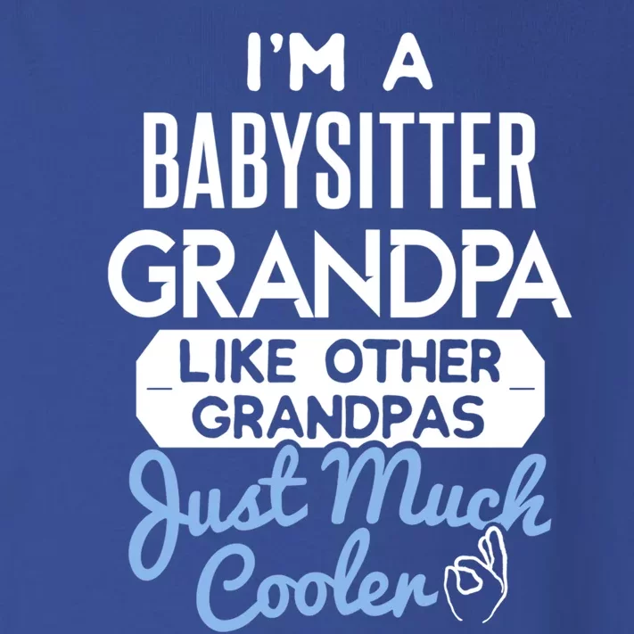 Cool Fathers Day Design Sitter Grandpa Cute Gift Toddler Long Sleeve Shirt