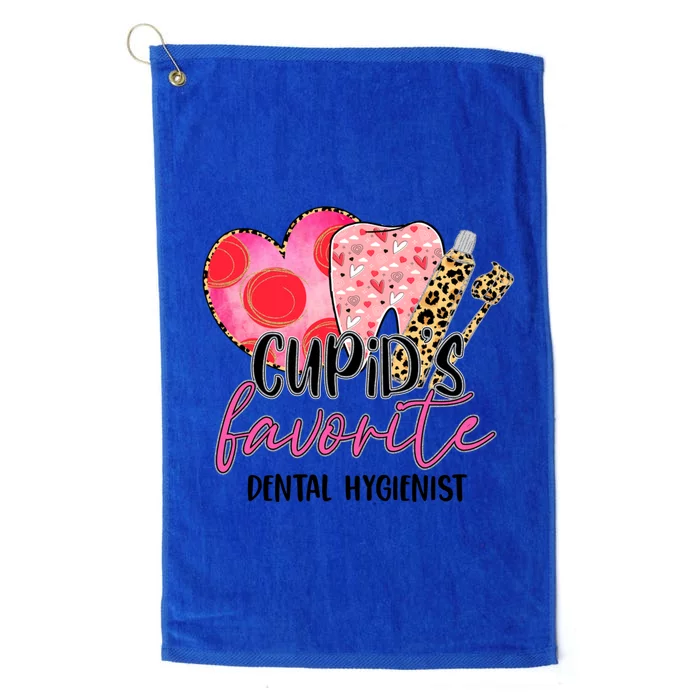 Cupid's Favorite Dental Hygients Dentist Valentines Day Funny Gift Platinum Collection Golf Towel