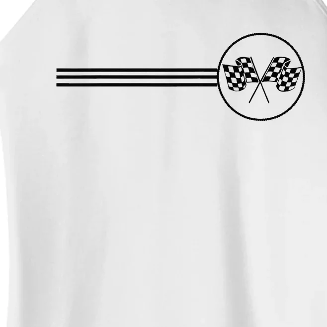 Checker Flag Dirt Track Racing Checkered Flag Racing Rally Women’s Perfect Tri Rocker Tank