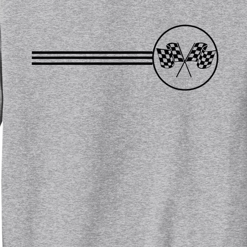 Checker Flag Dirt Track Racing Checkered Flag Racing Rally Tall Sweatshirt