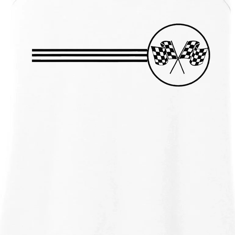 Checker Flag Dirt Track Racing Checkered Flag Racing Rally Ladies Essential Tank