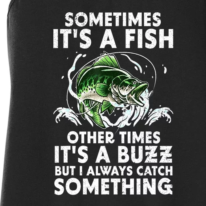 Cool Fishing Design For Fisher Fishing Rod Fish Fisherman Gift Women's Racerback Tank