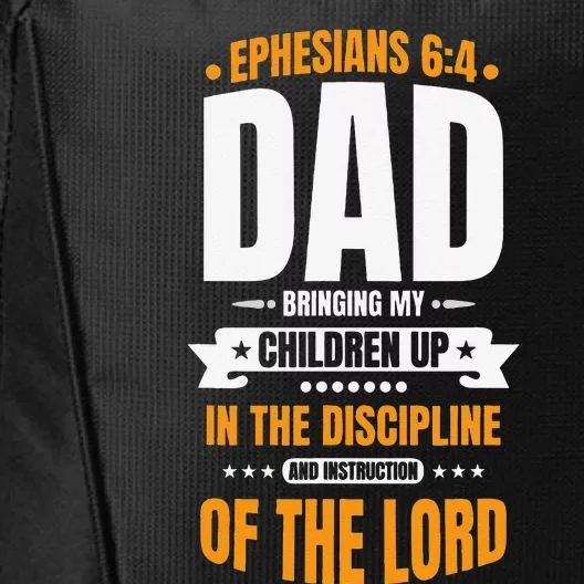 Christian Fathers Day Blessed Dad Ephesians 64 City Backpack