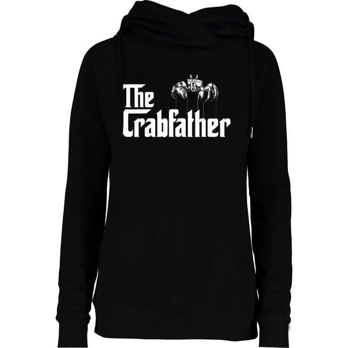 Crab Fishing Dad The Crabfather Womens Funnel Neck Pullover Hood