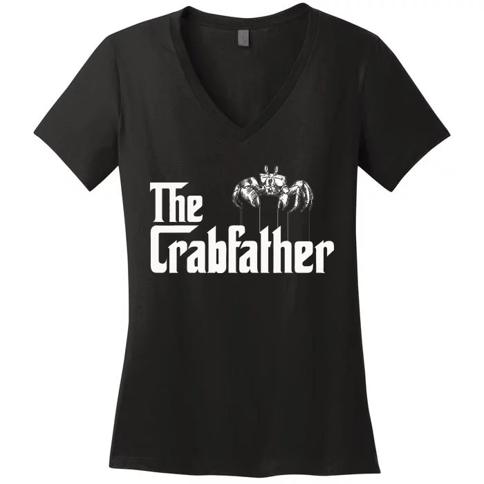 Crab Fishing Dad The Crabfather Women's V-Neck T-Shirt