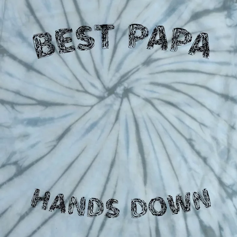 Cool FatherS Daycraft Handprints Best Papa Hands Down Tie-Dye T-Shirt