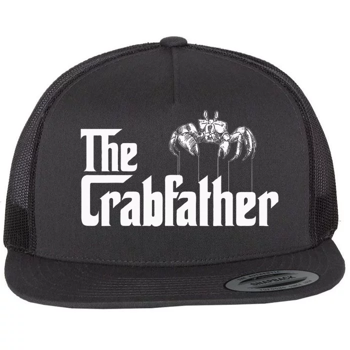 Crab Fishing Dad The Crabfather Flat Bill Trucker Hat