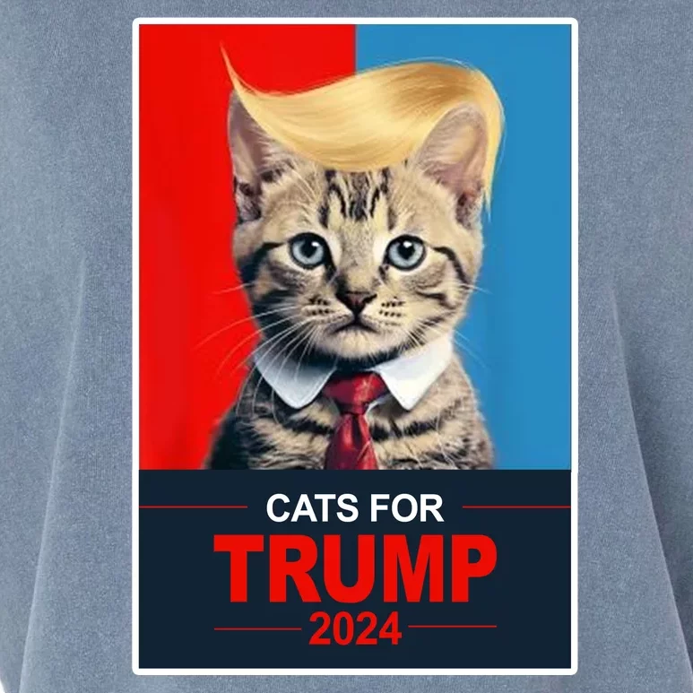 Cats For Donald Trump 2024 Election Garment-Dyed Women's Muscle Tee