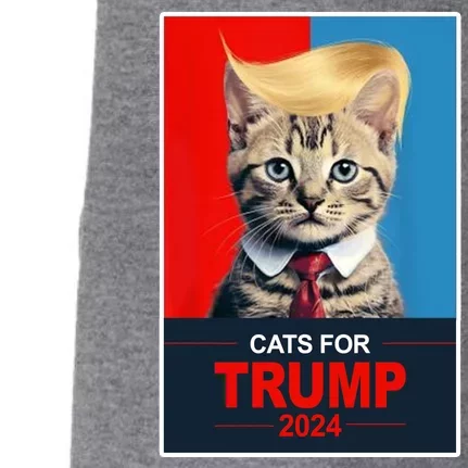 Cats For Donald Trump 2024 Election Doggie 3-End Fleece Hoodie